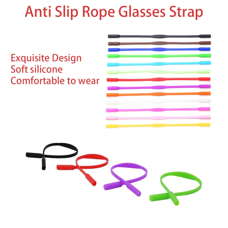 1PC Exquisite Design Bunte Weiche Silikon kinder Gläser Anti Slip Seil Gläser Strap Angenehm Zu Tragen – Detail 4