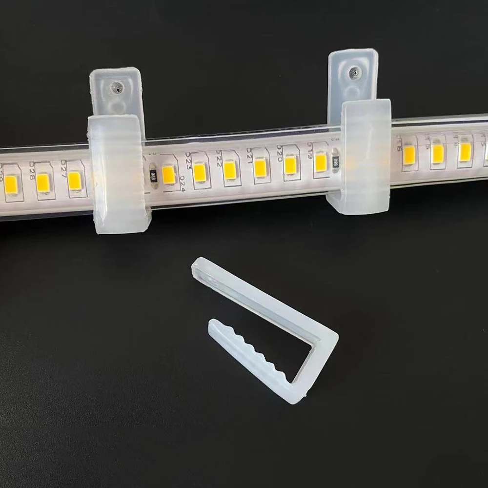 Universal 8-20mm LED Strip Fasteners Fix Clips Holder LED Connector Plastic Accessories For 2835 COB Neon Light Mounting Fixing