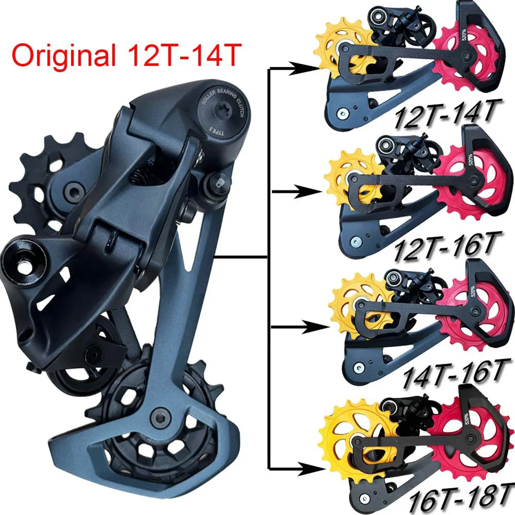 

10-18T MTB Bicycle Rear Mech Derailleur Pulley Wheels Bearing Road Bikes Guide Roller Cycling Pulley Wheels