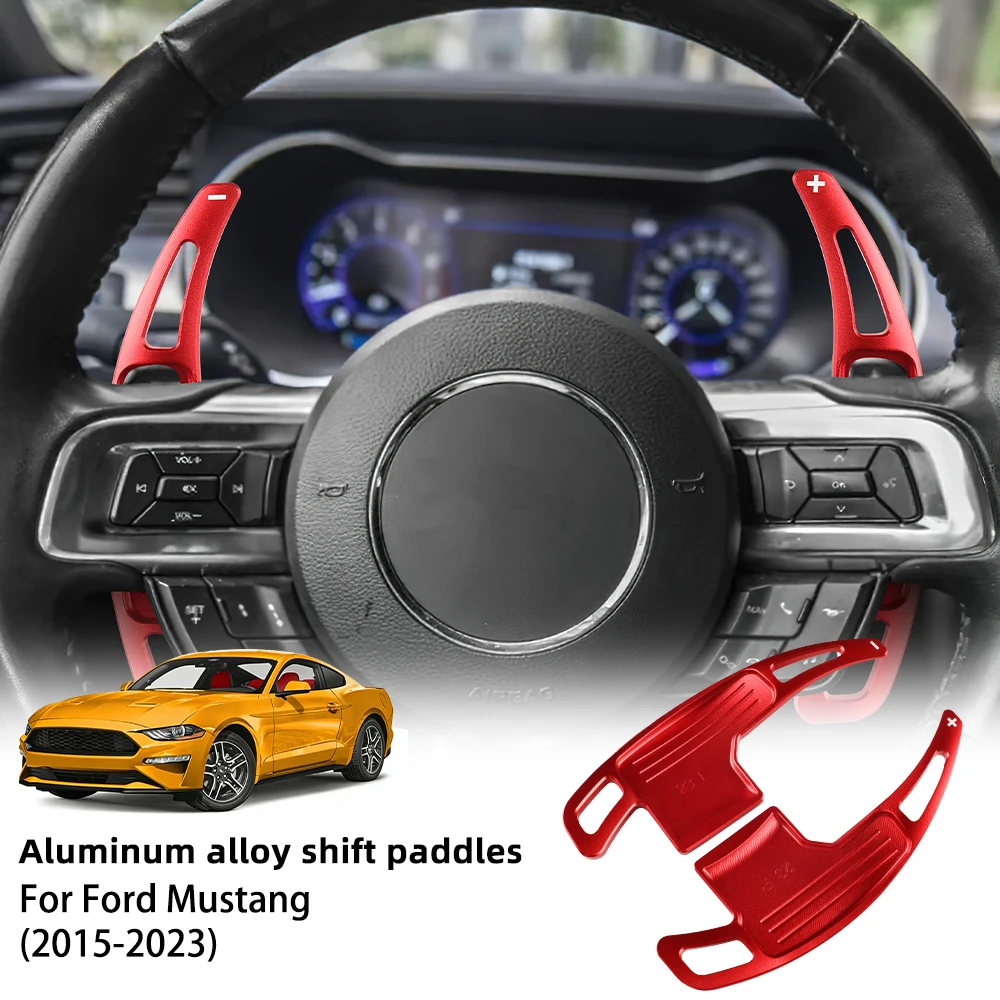 For Ford Mustang 2015-2023 Steering Wheel Paddle Shifters Aluminum Alloy Gear Shift Extensions Interior Accessories Styling
