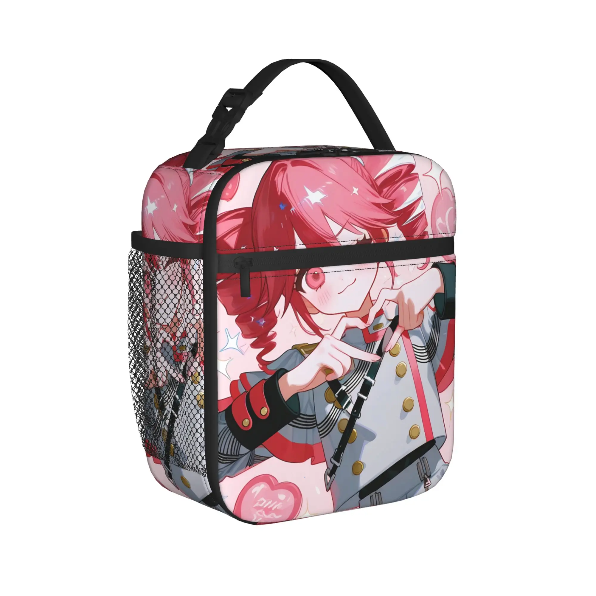 Kasane Teto Lunch Bag For Adult  Graphic Lunch Box Casual Office Cooler Bag Portable Zipper Oxford Thermal Tote Handbags