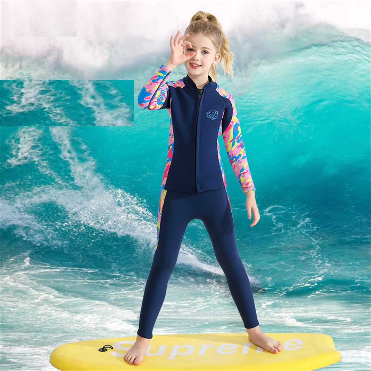 Winter Kinder Neopren anzug 2,5mm Neopren Ganzkörper 2 Stück Split Tauchanzug Jungen und Mädchen Surfen Schnorcheln Kinder Thermo Badeanzug