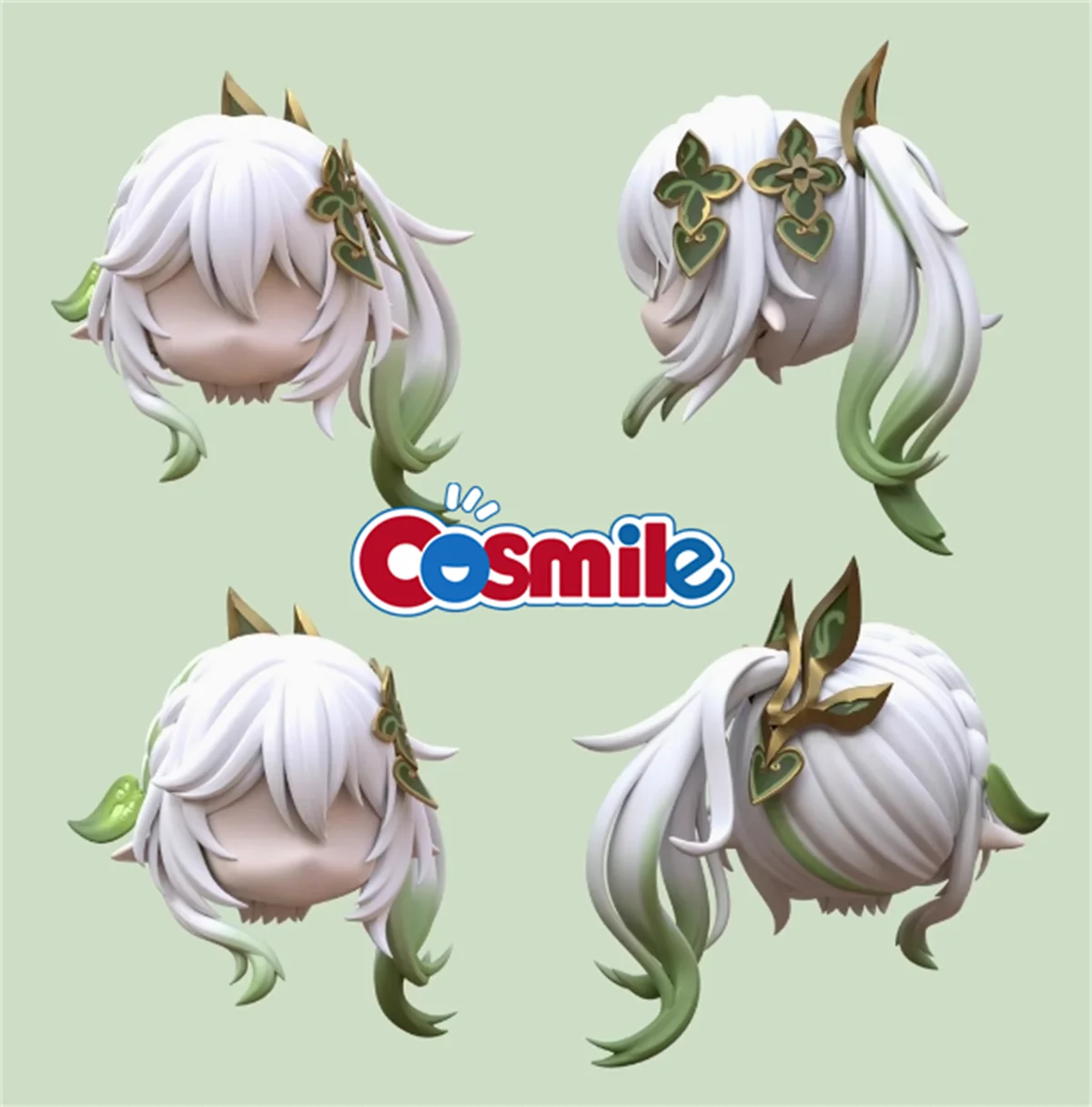 Cosmile Game Genshin Impact Naxida OB11 OB22 Removable Hair Wig Anime head Cute Bjd Doll Figure Anime