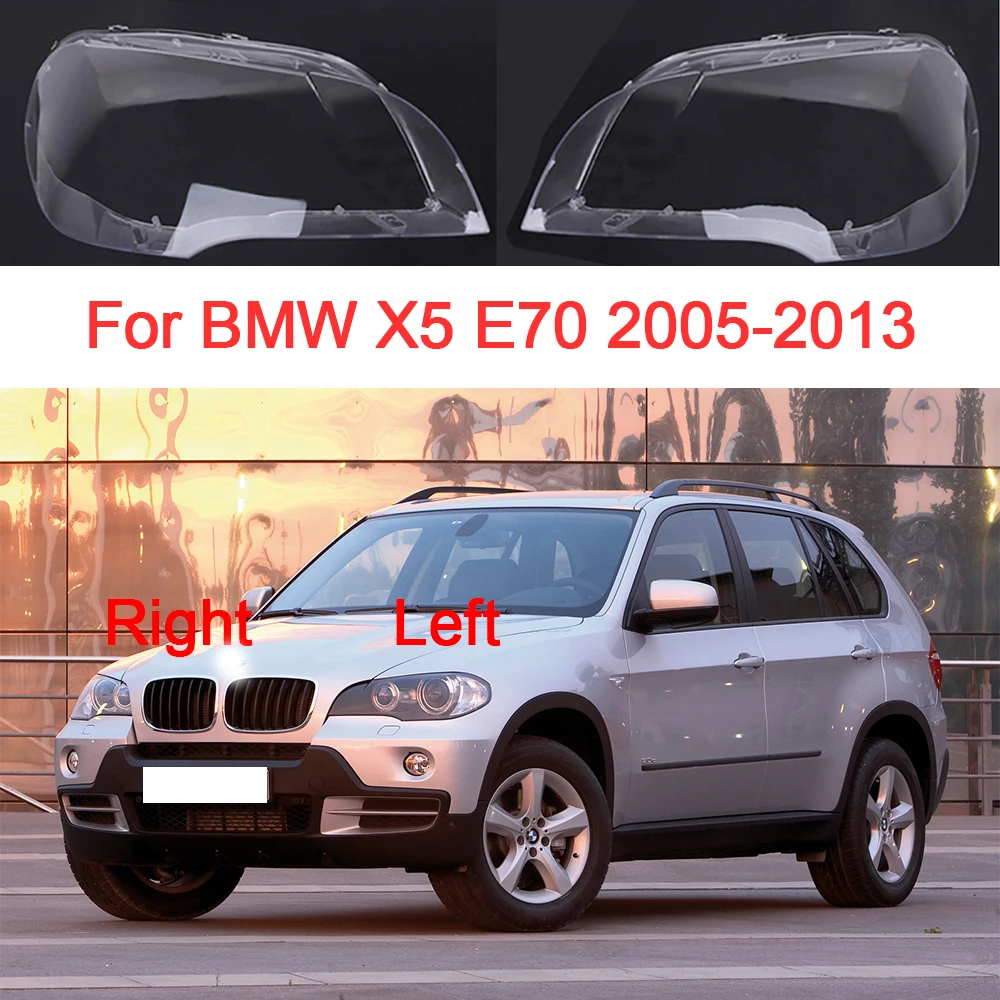 

For BWM X5 E70 2007 2008 2009 2010 2011-2013 Headlight Cover Transparent Headlamp Clear Plexiglass Lens Cover Car Accessories