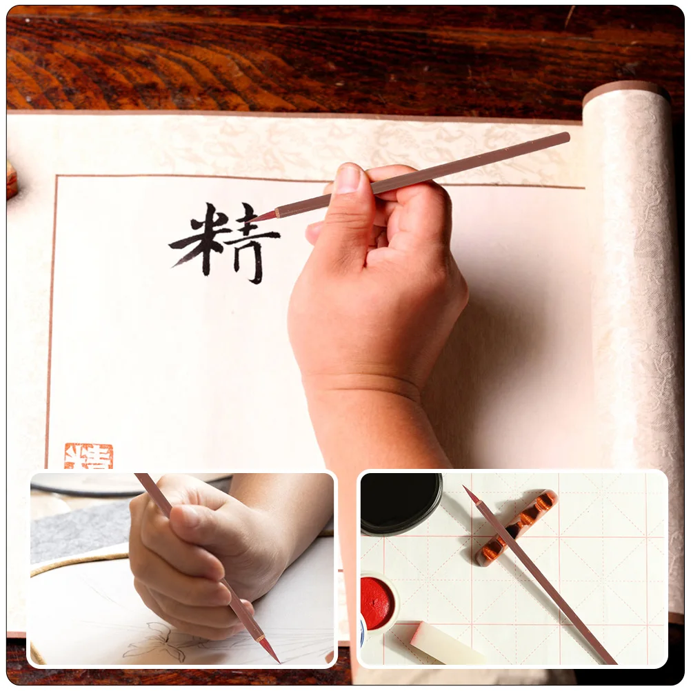 

6pcs Little Red Writing Brush Calligraphy Pens Beginners Chinese Painting Drawing Supplies Watercolor Tools