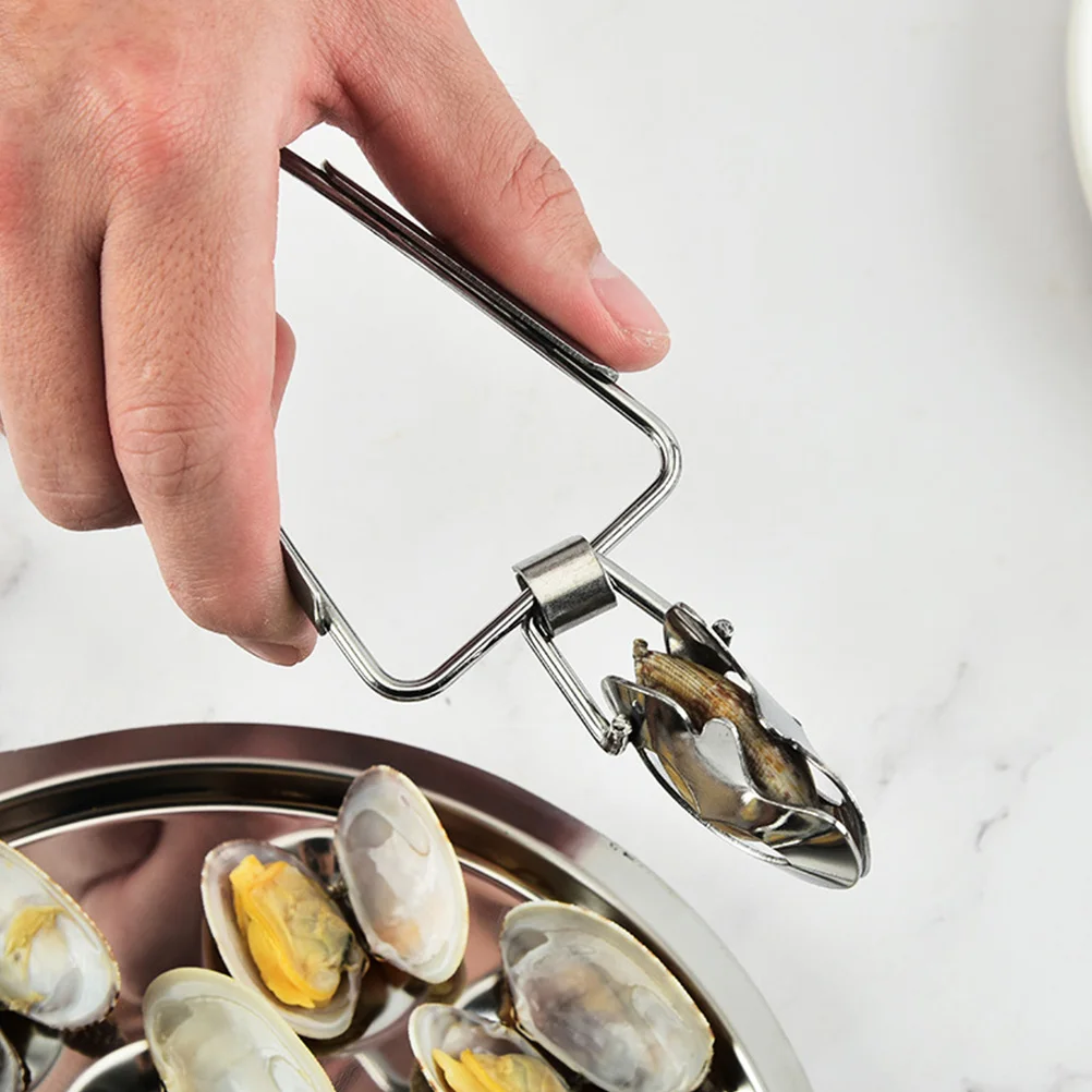 

Stainless Steel Snail Dish Set Escargot Tray Tongs Baking Pan Seafood Plate Microwave Safe Easy Clean Kitchen Bakeware