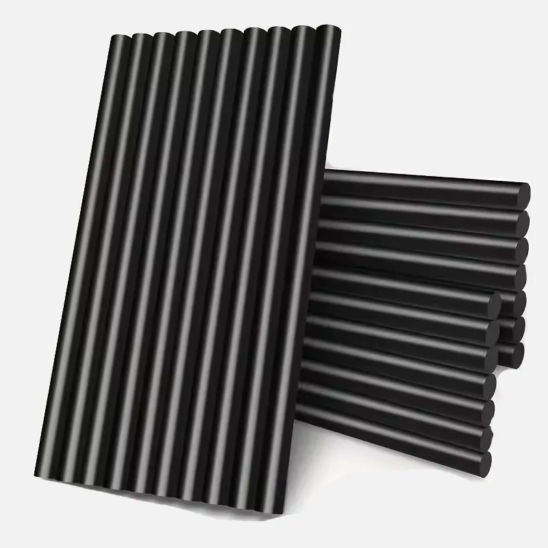 50/1 pezzi bastoncini di colla a caldo neri per pistola per colla adesivo ad asciugatura rapida per artigianato artistico fai da te riparazioni accessori per la decorazione della casa