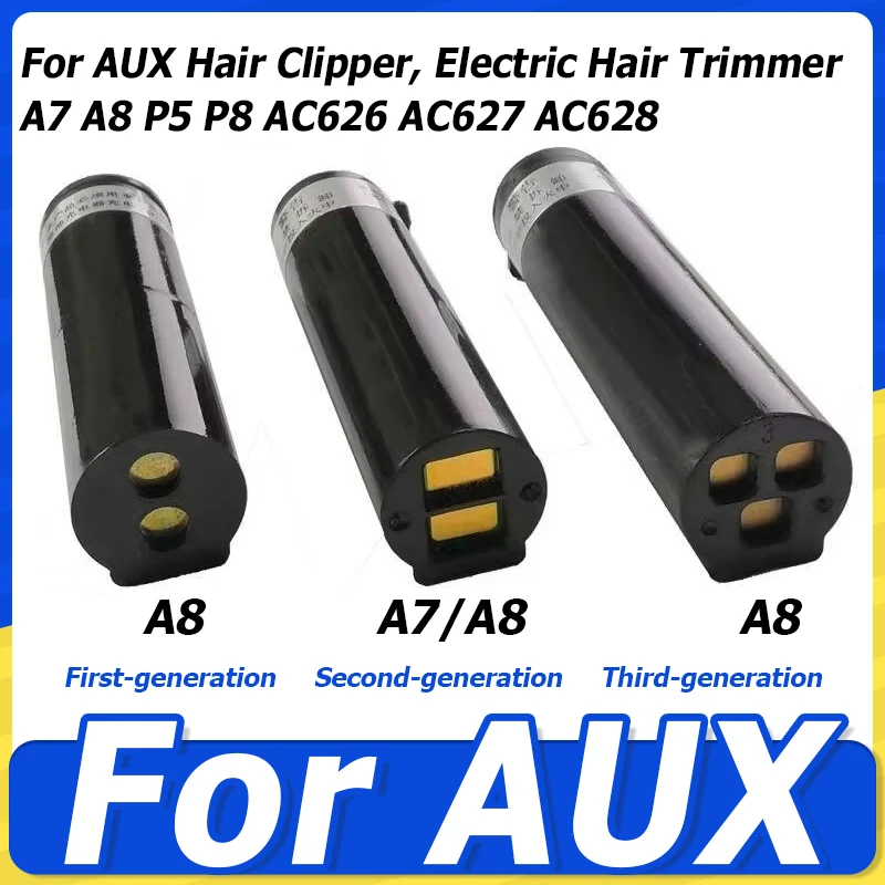 3.7V Rechargeable Batteries For AUX A7 A8 P5 P8 AC626 AC627 AC628 Hair Clipper Electric Hair Trimmer Lithium Battery