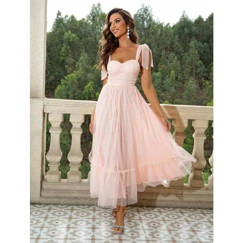 المرأة البولكا نقطة طباعة كشكش هيم oulder التعادل بدلة رياضية غير رسمية سبعة Sve طويلة الخريف الموسم عبر الحدود نموذج جديد #5