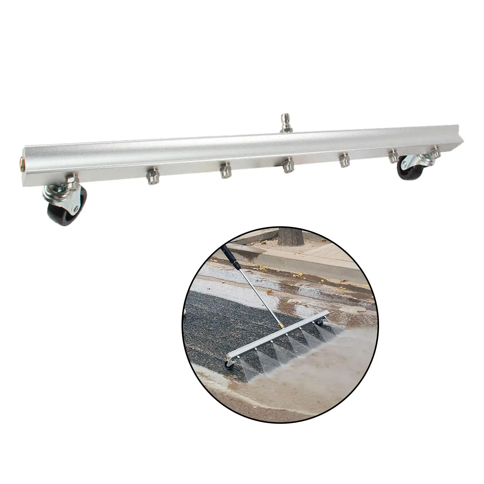 Pressure Washer Undercarriage Cleaner 7 Nozzles Under Car Wash Cleaning Electric Washer Surface Cleaner for Rooftops Fences