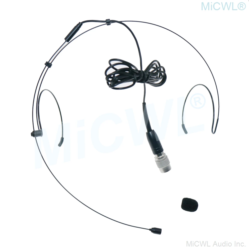 Hirose-Sistema de micrófono inalámbrico para Audio Technica, audífonos con doble Eer, AT4, bloqueo de 4 pines, negro, SL