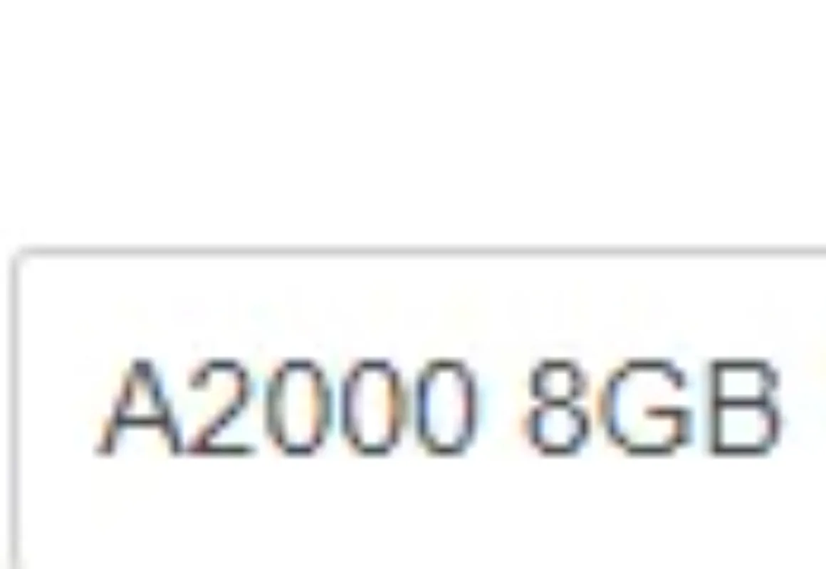 A2000 8GB Single Slot Graphics Card | Half-Height Low Profile GPU for Small Case & Design Rendering