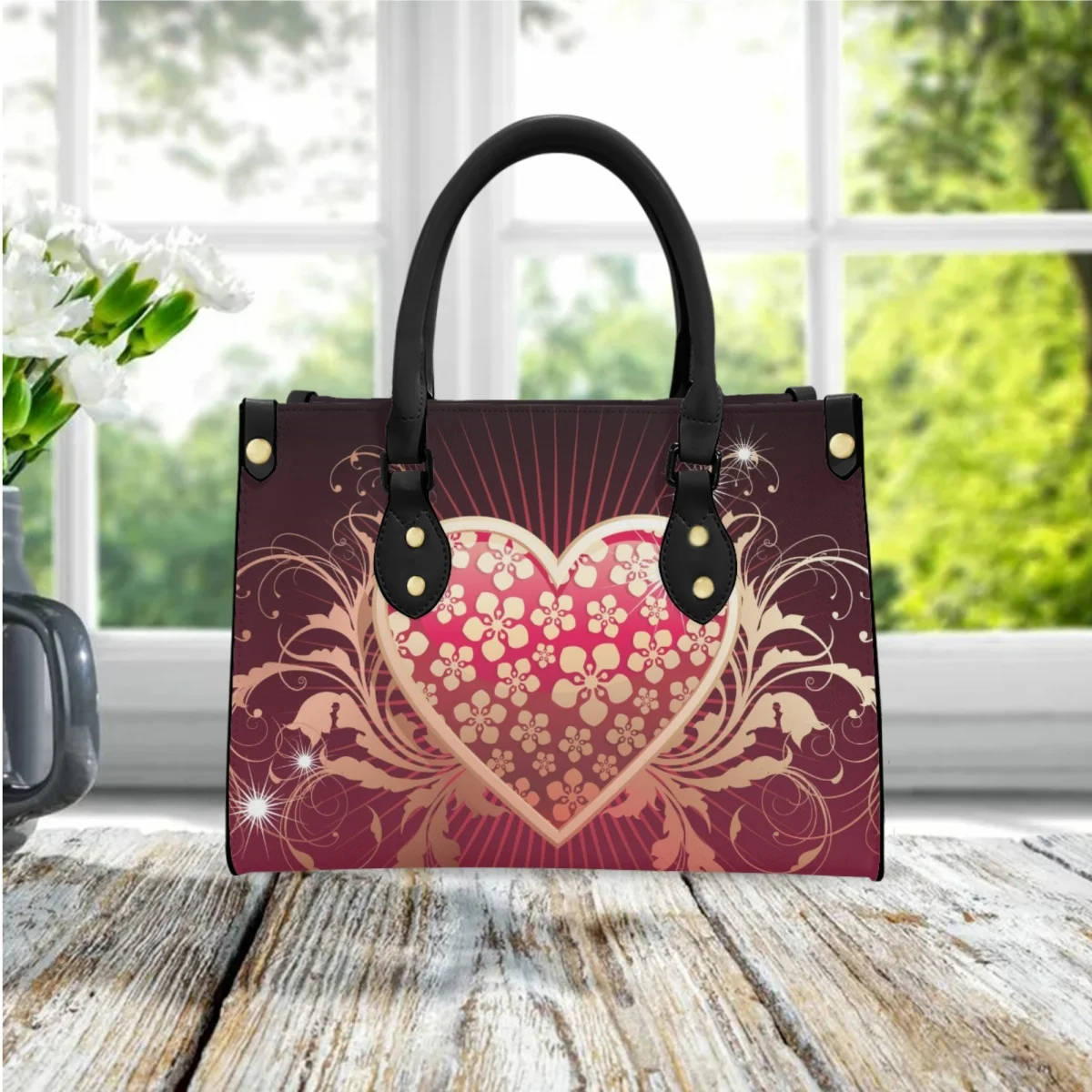 

FORUDESIGNS Creative Love Bags Romantic Valentine's Day Gift Handbags Luxury Female Sweet Eternal Bag for Wife Girlfriend