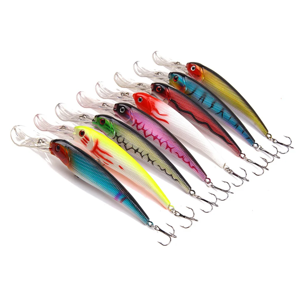 2pcs 105g 11cm Minnow Fishing Lures Biomimetic Bait Fishing Baits Hooks (Random Pattern and Color) fishing baits and lures