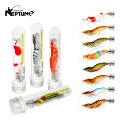 Horizontal Luminous Squid Jig Artificial Cuttlefish Wood Shrimp Fish Bait for Octopus Egi Lure Saltwater Calamar Hook Fish Goods