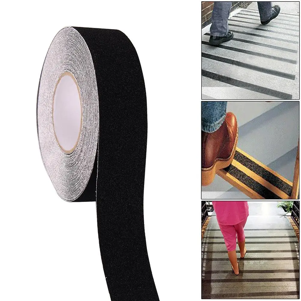 

15M Non Slip Tape Adhesive Stair Strip Black Duct Anti Waterproof Strong Self Adhesive Surfaces Tile Stone Wood Cut Desired