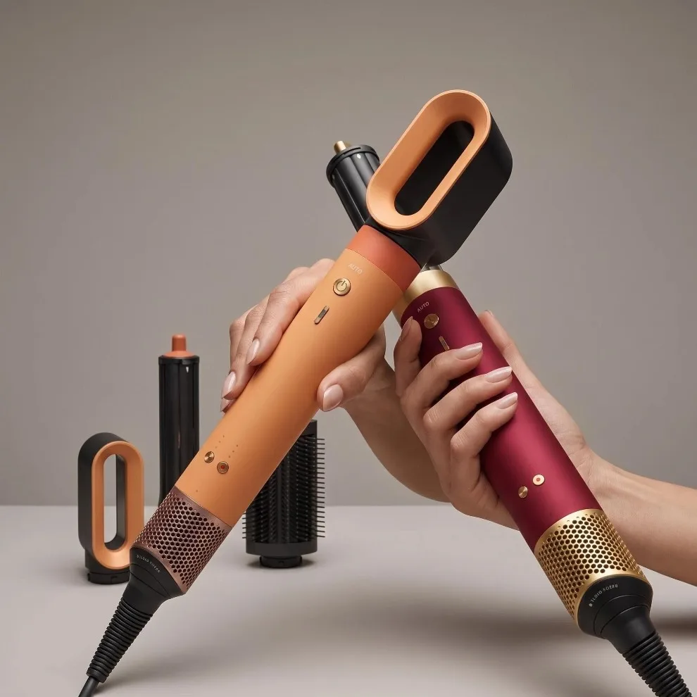 HS09 Fast Dry Professional 6 in 1 1700W Cold Hot Air Styling Brush Hair Dryer Curling Iron Straightener Voluminous Waves