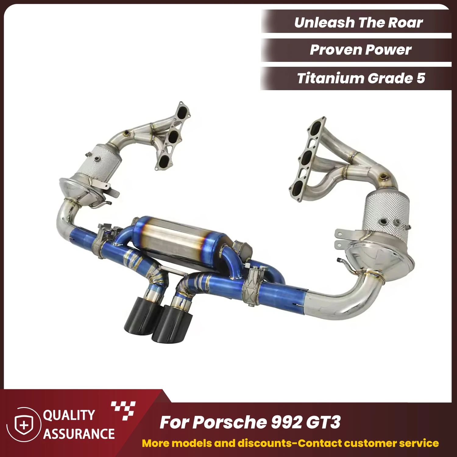 

ECCF Titanium Catback Exhaust with Headers Downpipe For Porsche 992 GT3 Aggressive Exhaust Sound Performance Upgrade