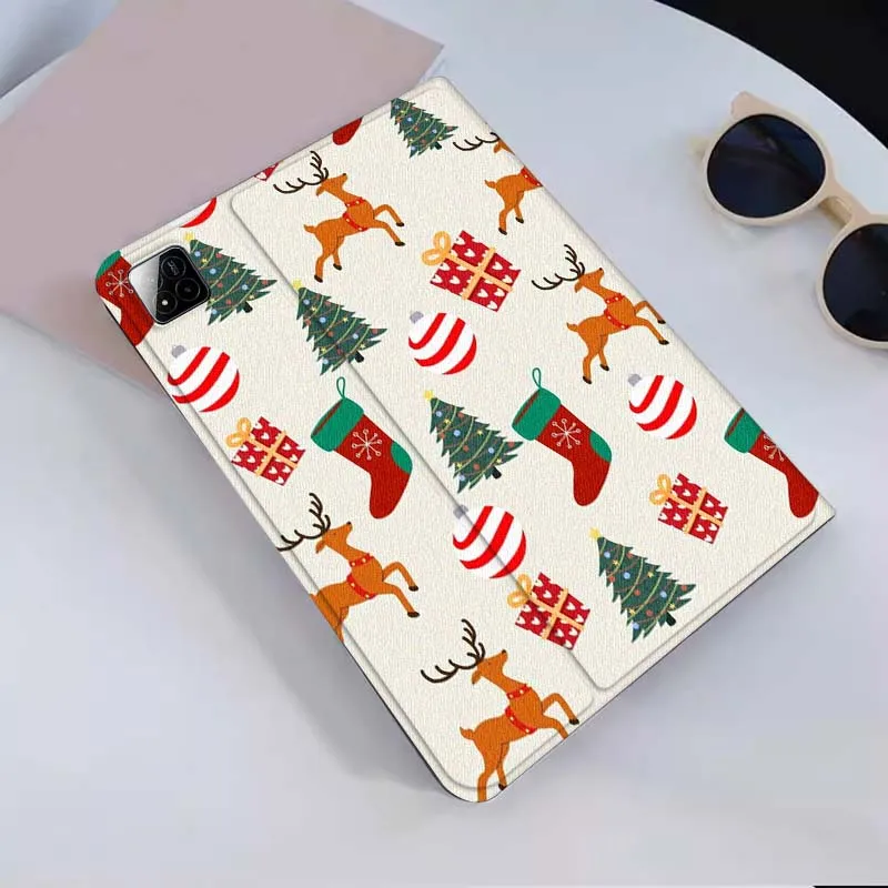 

Рождественский элемент дизайна для Xiaomi Redmi Mi Pad 4 5 6 6s 7 8 SE Pro 2 11 Plus Max 12,4 11 11,2 12,5 8,7 дюйма Чехол для планшета