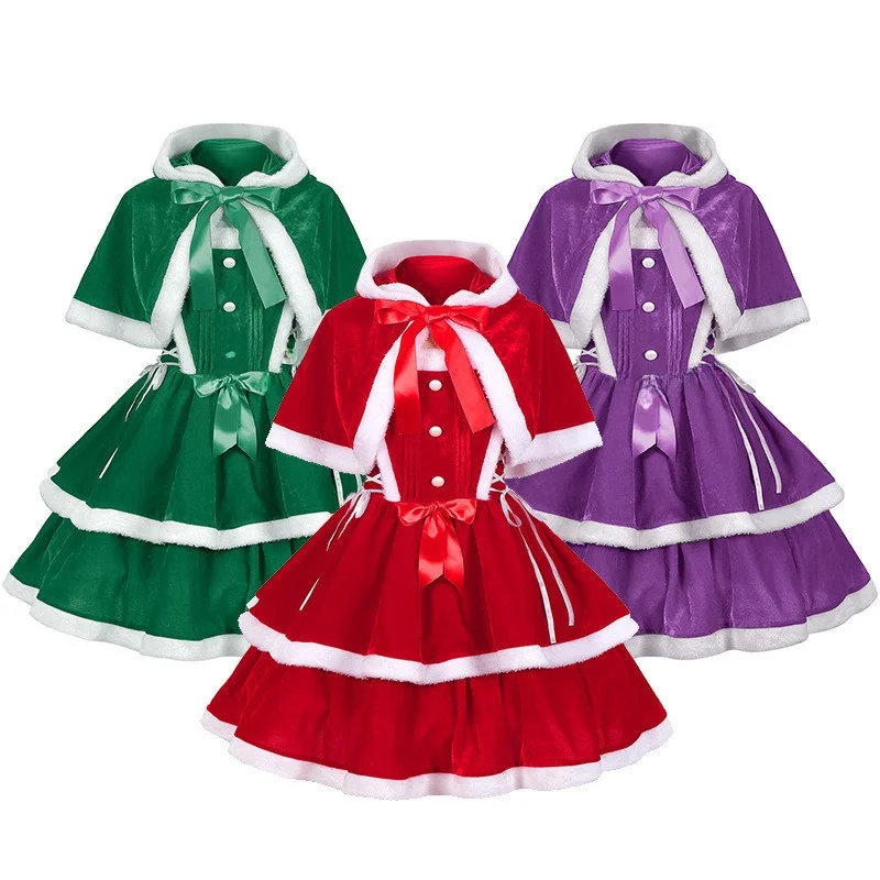 

Костюм на Хэллоуин, костюм Сан-Клауса, женский комплект одежды для косплея, средневековый костюм Cisas для праздника