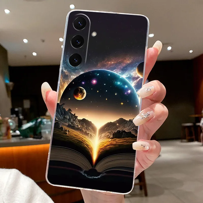 For Samsung Galaxy S26 TPU Clear Casing For Samsung Galaxy S26 Plus Beautiful Little Girl Painted Anti-fall Bumper Soft Cover