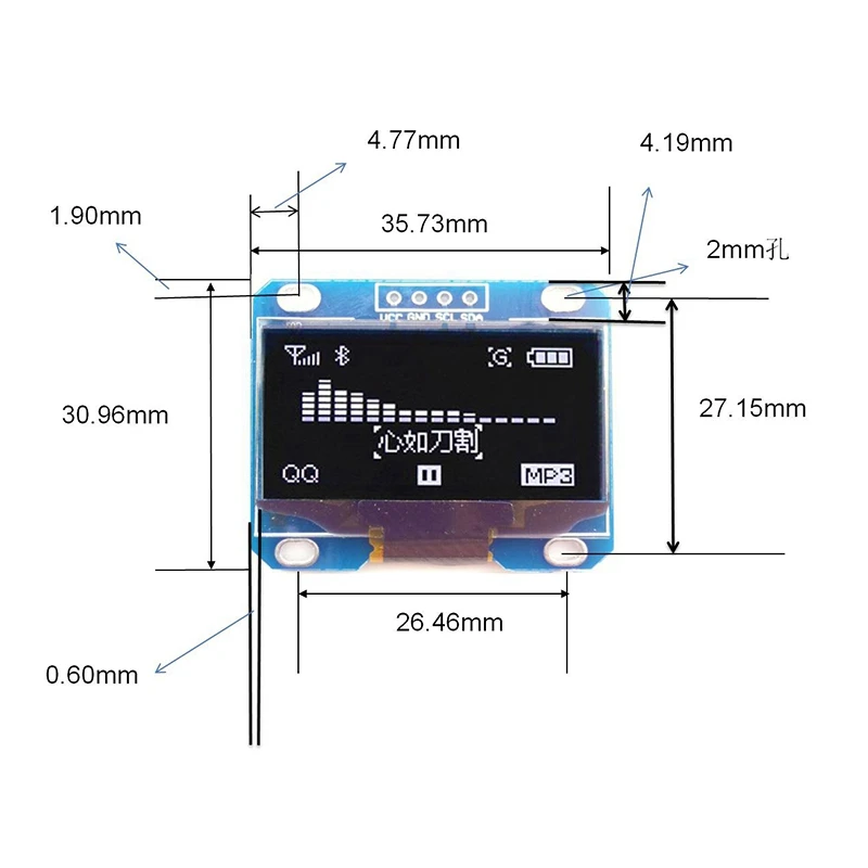 وحدة عرض LCD OLED لاردوينو ، AVR PIC ، STM32 ، in ، IIC ، I2C ، مسلسل 128X64 ، SH1106 ، 2