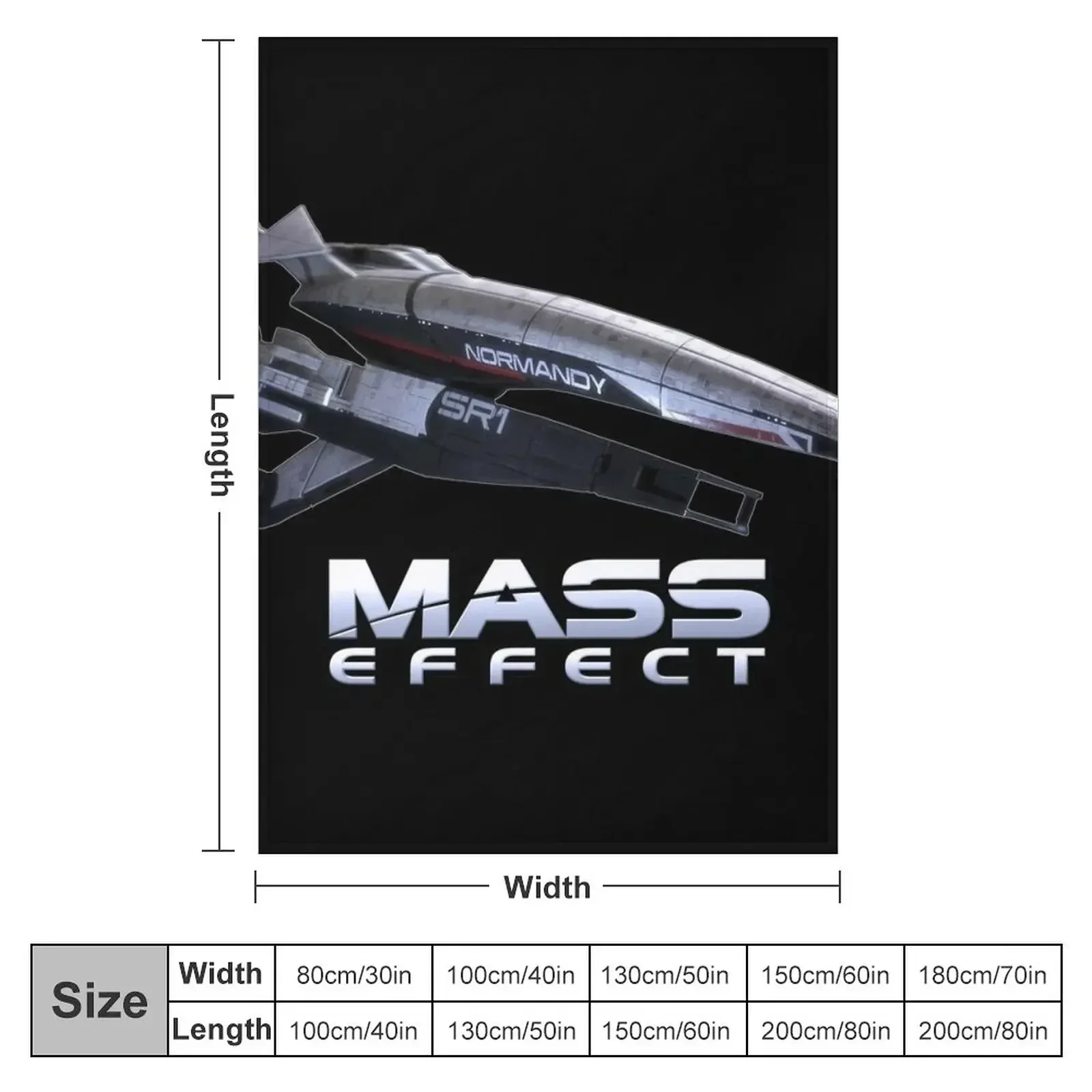 Mass Effect Normandy SR1 Throw Blanket wednesday Luxury Designer warm for winter Blankets