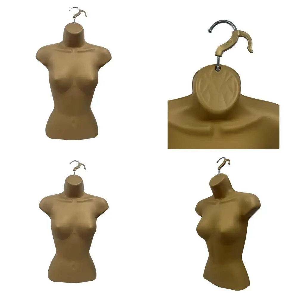 

Stackable Hollow Back Bronze Mannequin Torso, S-M Size, Set of 2 for T-Shirt Display, Craft Shows & Design