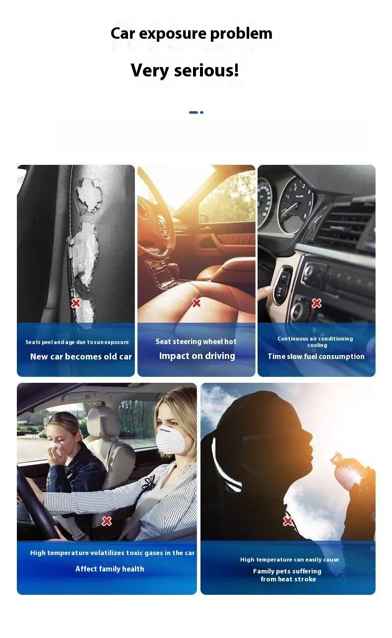 Auto-Sonnenschutz für die Frontscheibe, Sonnenschutz-Artikel, Auto-Sonnenschutz-Isolierung, tragbare Aufbewahrung – Detail 3