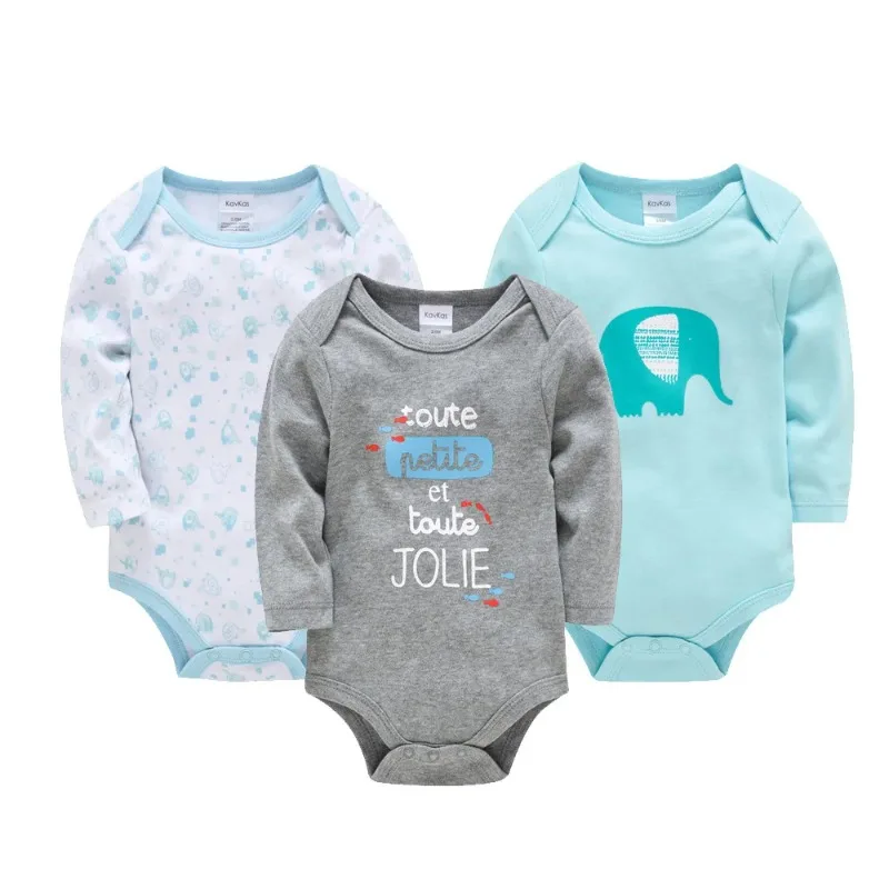 

Baby Boys Girls Bodysuit 3 PCS Long Sleeve Cotton Baby Clothes 0-12 Months Newborn Body Bebe Jumpsuit Clothing