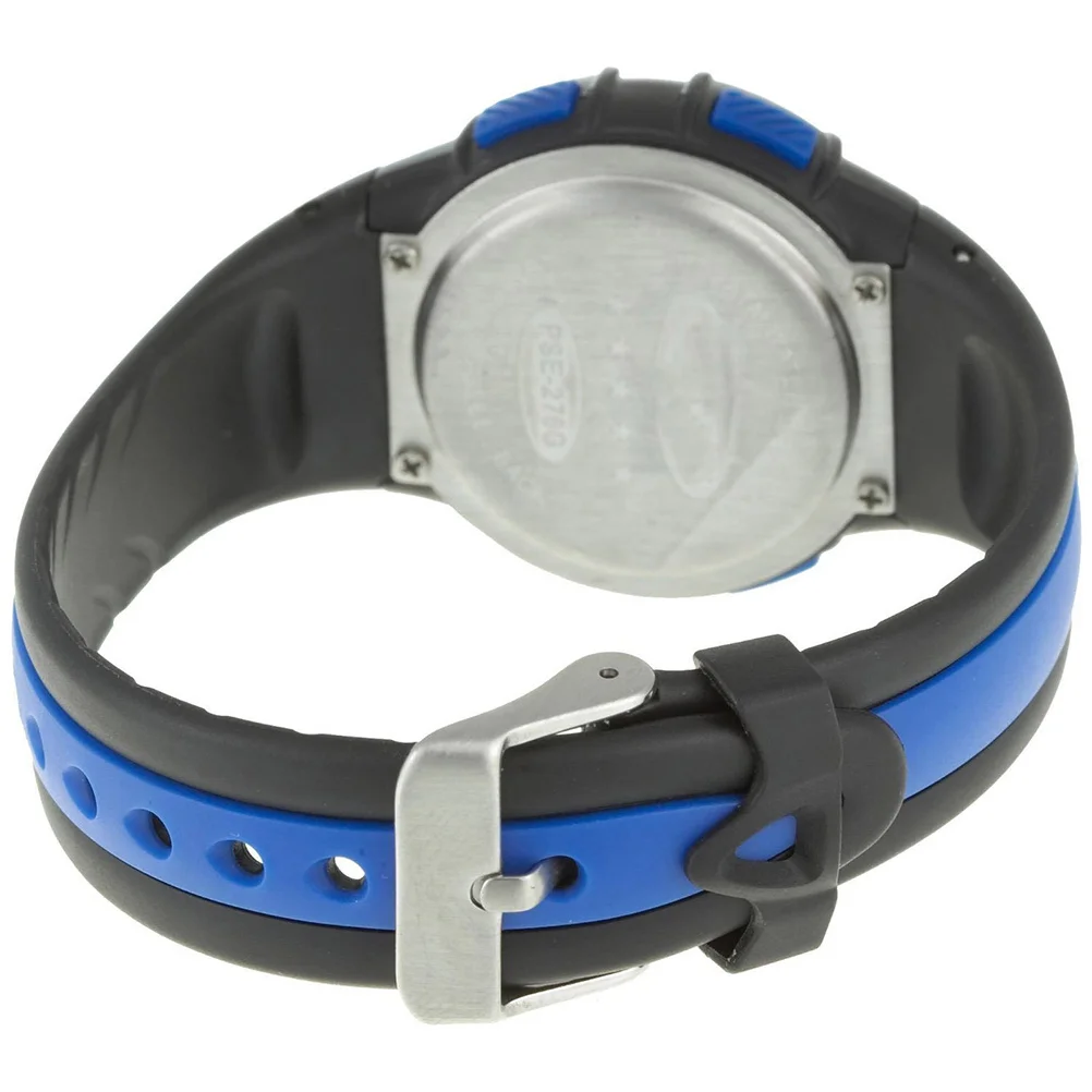 Niebieski cyfrowy zegarek sportowy LED Pse-276 z datownikiem, alarmem, stoperem, wodoodporny zegarek cyfrowy
