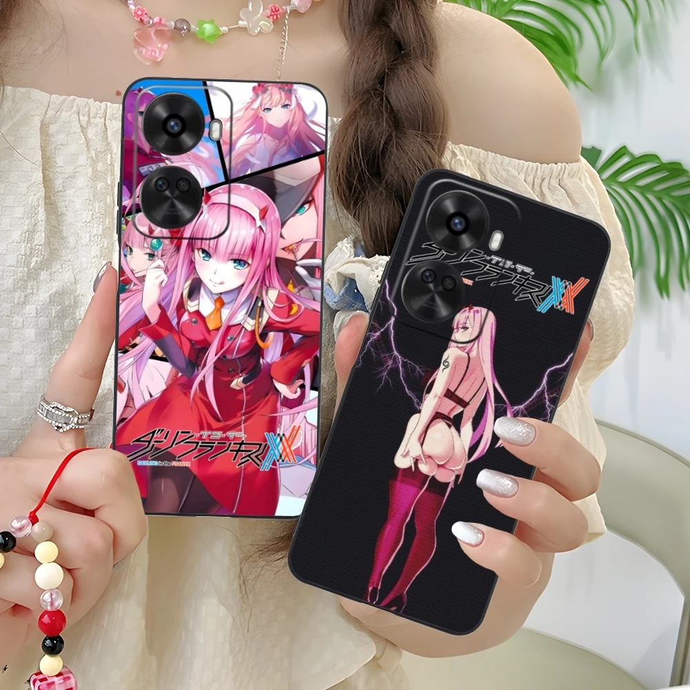 Darling FranXX Zero Two Mobile Cell Phone Case for Huawei Nova 12 11 10 9 8 7 Pro SE 5G Black Soft Phone Cover Shell