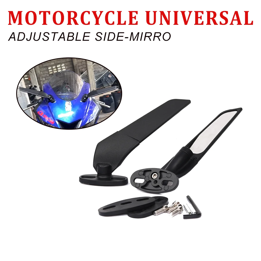 Motorcycle Accessories Adjustable Side-Mirror Wind Wing Side Rearview Reversing Mirror For Daytona 675 Ducati Panigale V2 V4S