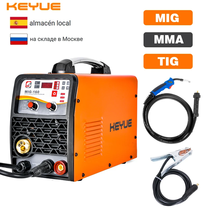 DC inverter electric small portable CO2 g as and gasless (no g as) mig mma welder mig welding machine MIG-160