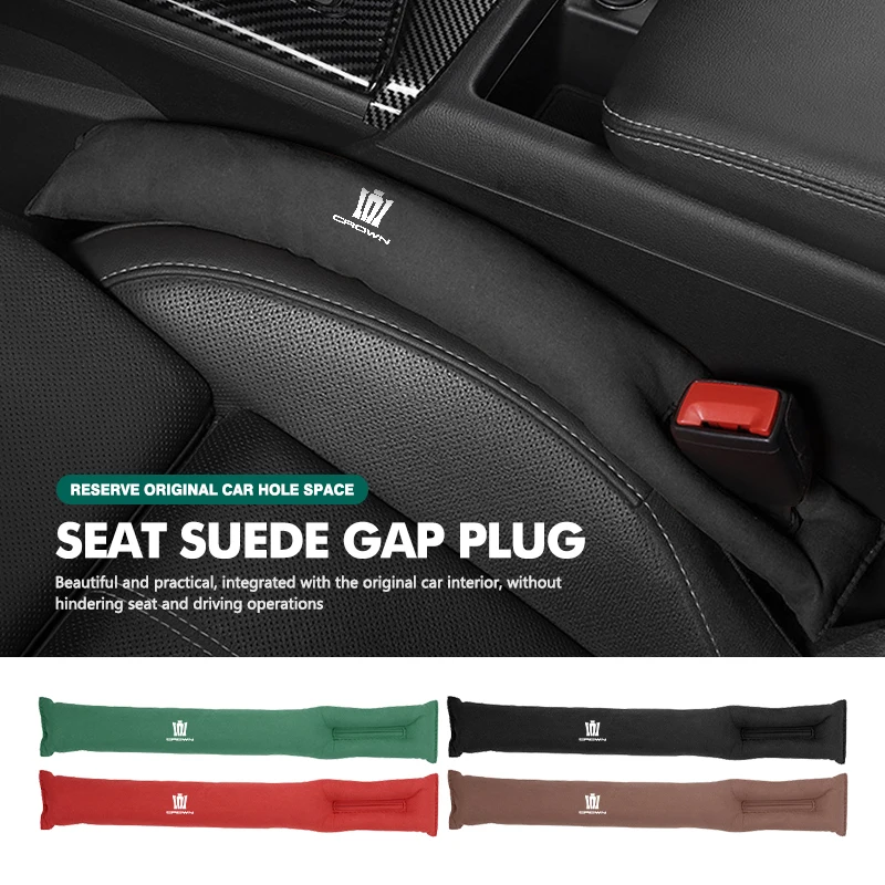 Car Seat Gap Filler Strip Soft Padding Suede Leak-proof Plug For Toyota Crown S170 Athlete 1999 2000 2001 2002 2003 2004 2005