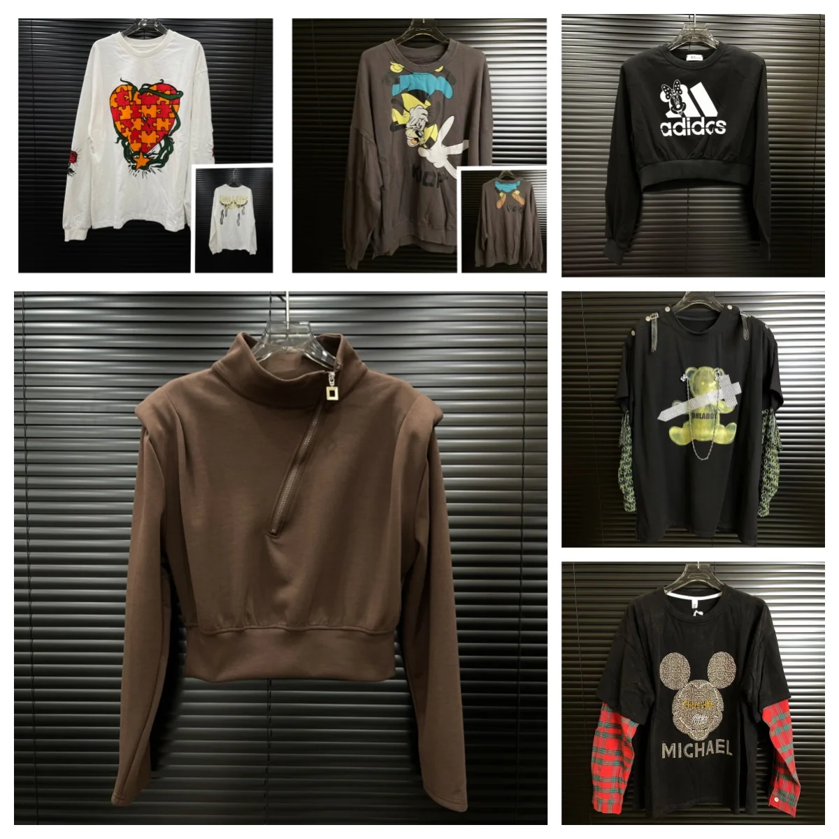 

2024 Winter Thiened Hoodie Collection Women's Knitwear Straight Cut Commute Sle Sequin Splice Knot round Ne L...