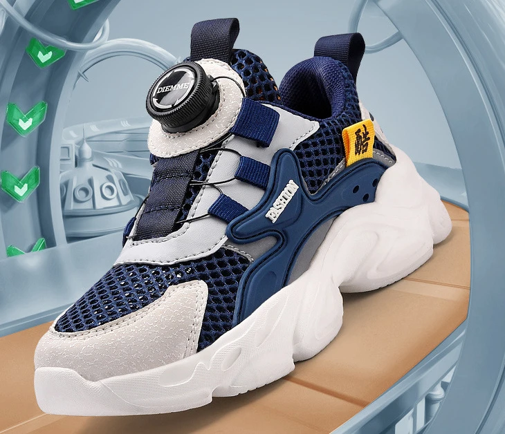 Zapatos de malla individuales para niños, zapatillas deportivas para niños, transpirables, antideslizantes, resistentes al desgaste, para correr, novedad de verano, 2024