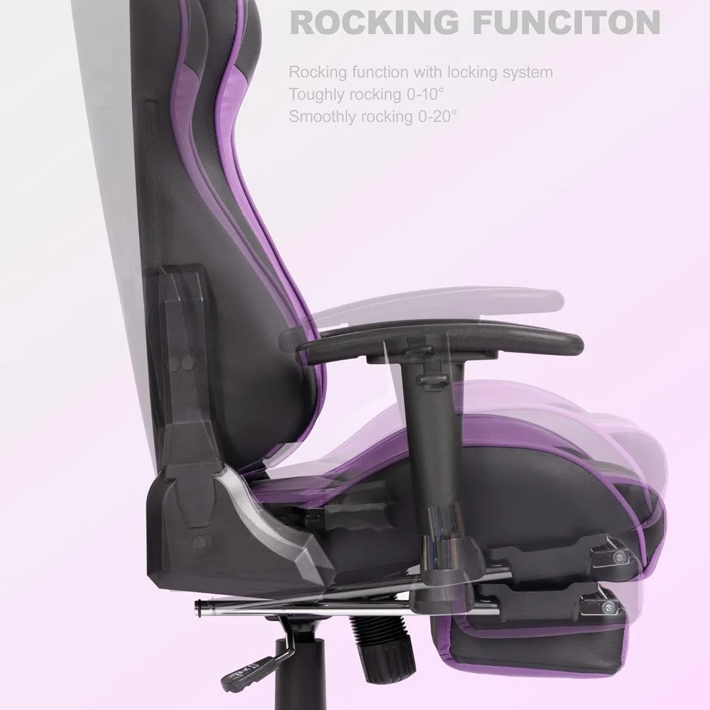 Gaming Stuhl Racing Stil Bürostuhl Einstellbare Massage Lenden Kissen Drehbare Rocker Liege Hohe Rückenlehne Ergonomische Computer De