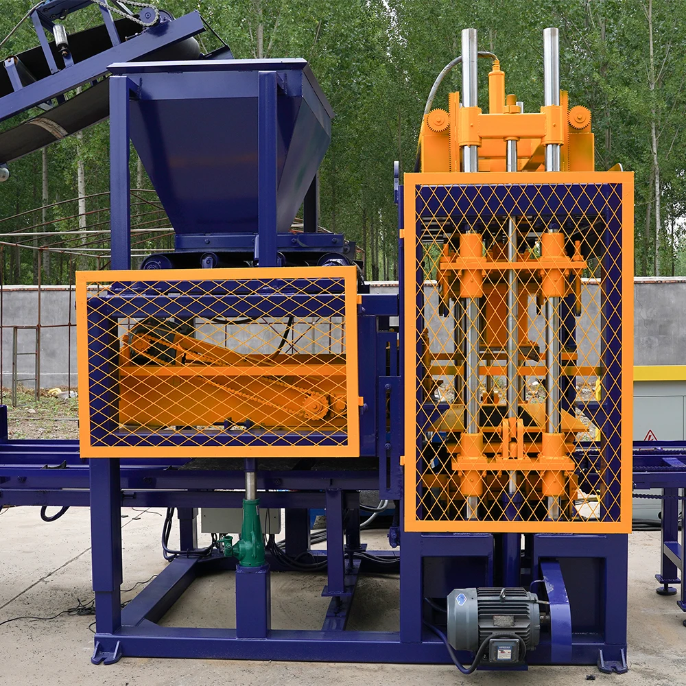 Fully Automatic QT5-15 Production Line China Supplier's Concrete Block Brick Ash Making Machines Using Cement Raw Material Pump