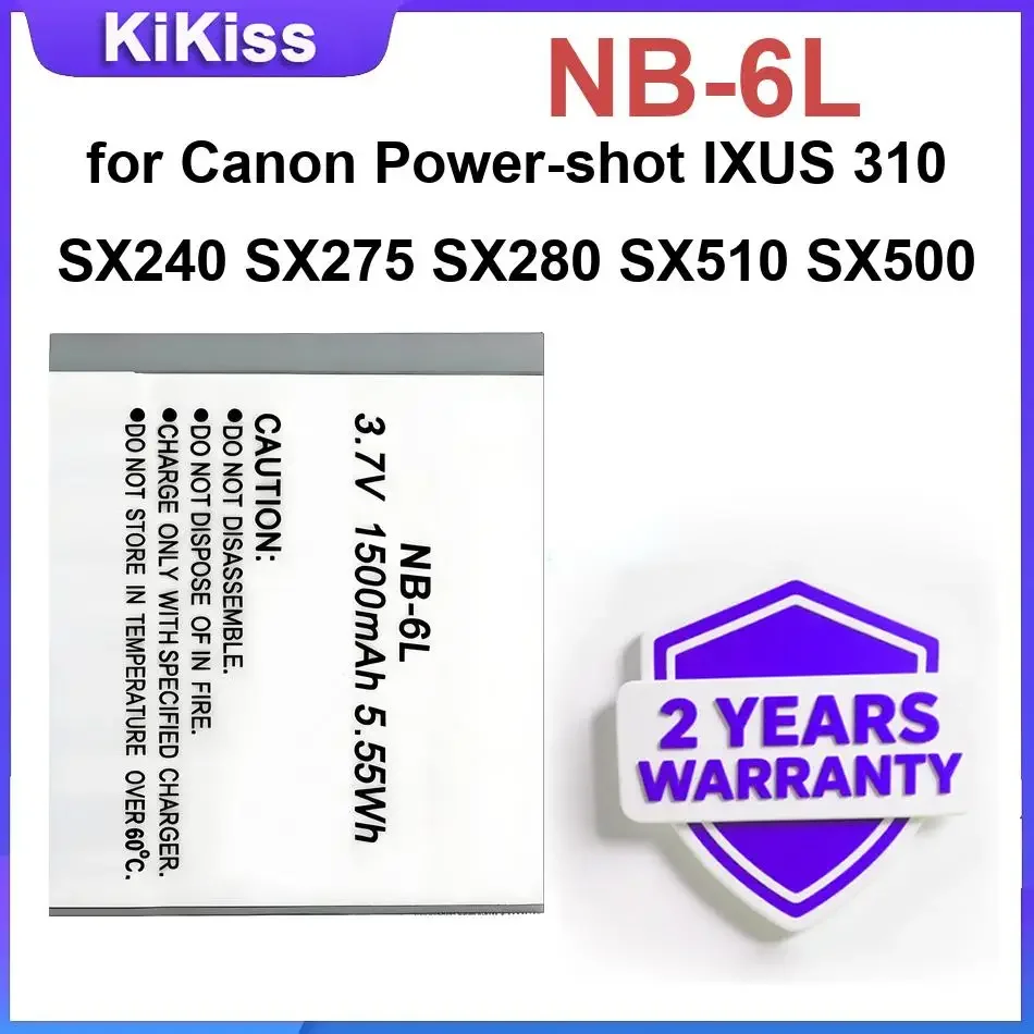 Camera Battery NB-6L for Canon Powershot IXUS 310 SX240 SX275 SX280 SX510 SX500 HS 95 D10 D20 D30 Brand New Batteries