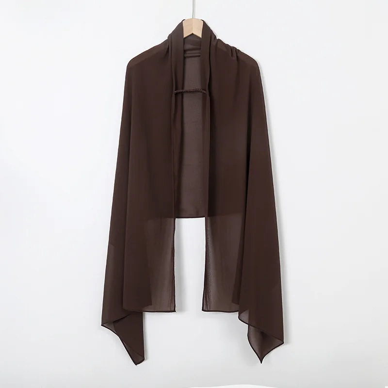 

1 шт., мусульманский шифоновый шарф-хиджаб с резинкой, Рамадан, мгновенный хиджаб, женский платок, исламская повязка на голову, мусульманский шарф