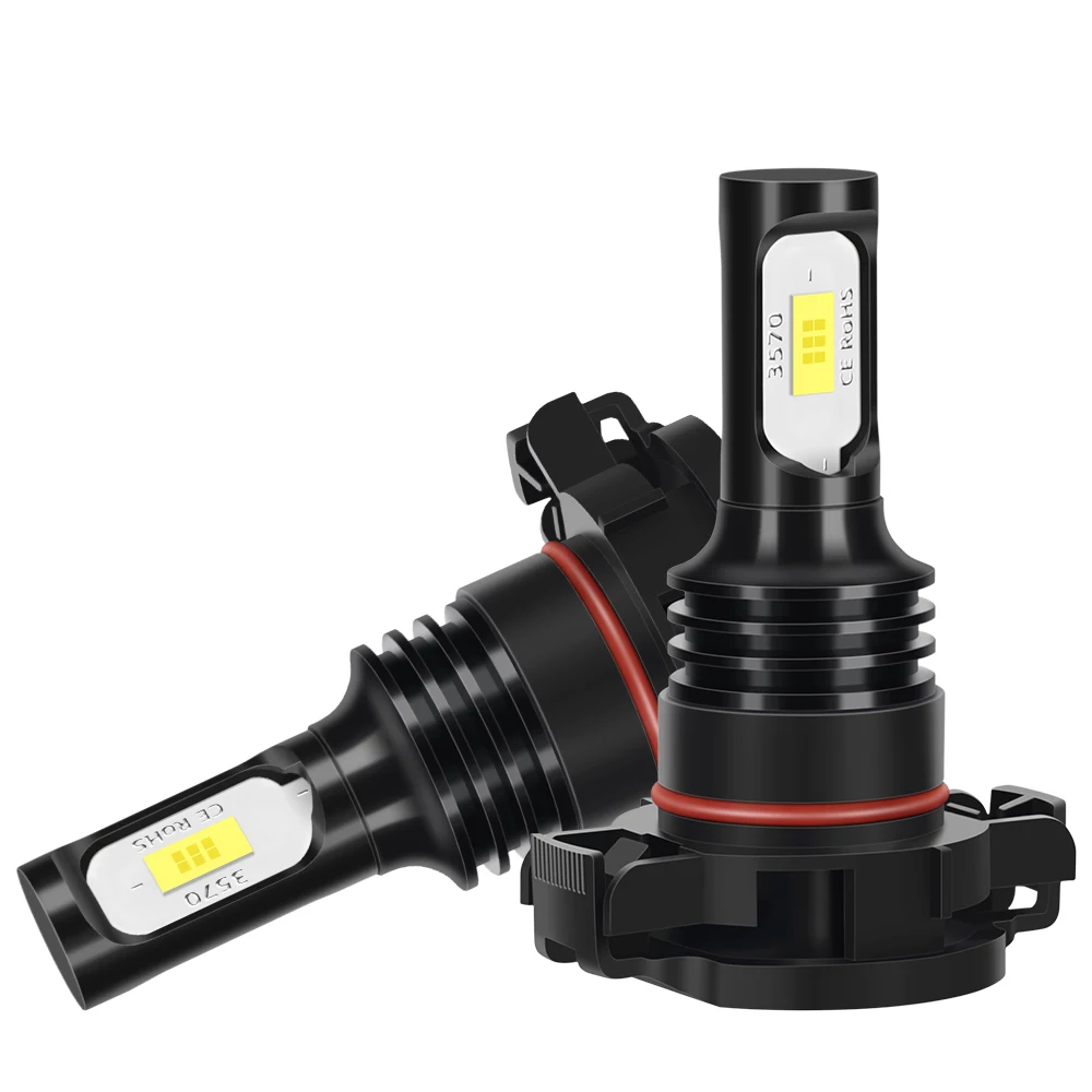 2 قطعة 5202/H16 LED أضواء الضباب 6000K سوبر وايت مصابيح كهربائية 10000LM ترقية 3570 CSP رقائق عالية الطاقة DRL مصابيح #1