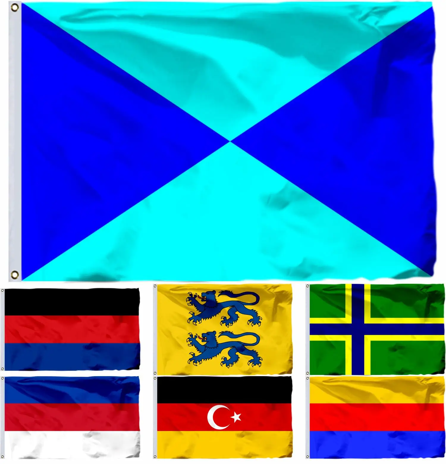 Germany Yeniche People Flag East Frisia Choice of Sizes:21X14CM/2X3ft/3X5ft/45X30CM Sorbs Bandera Danesos Slesvig Sud Banner