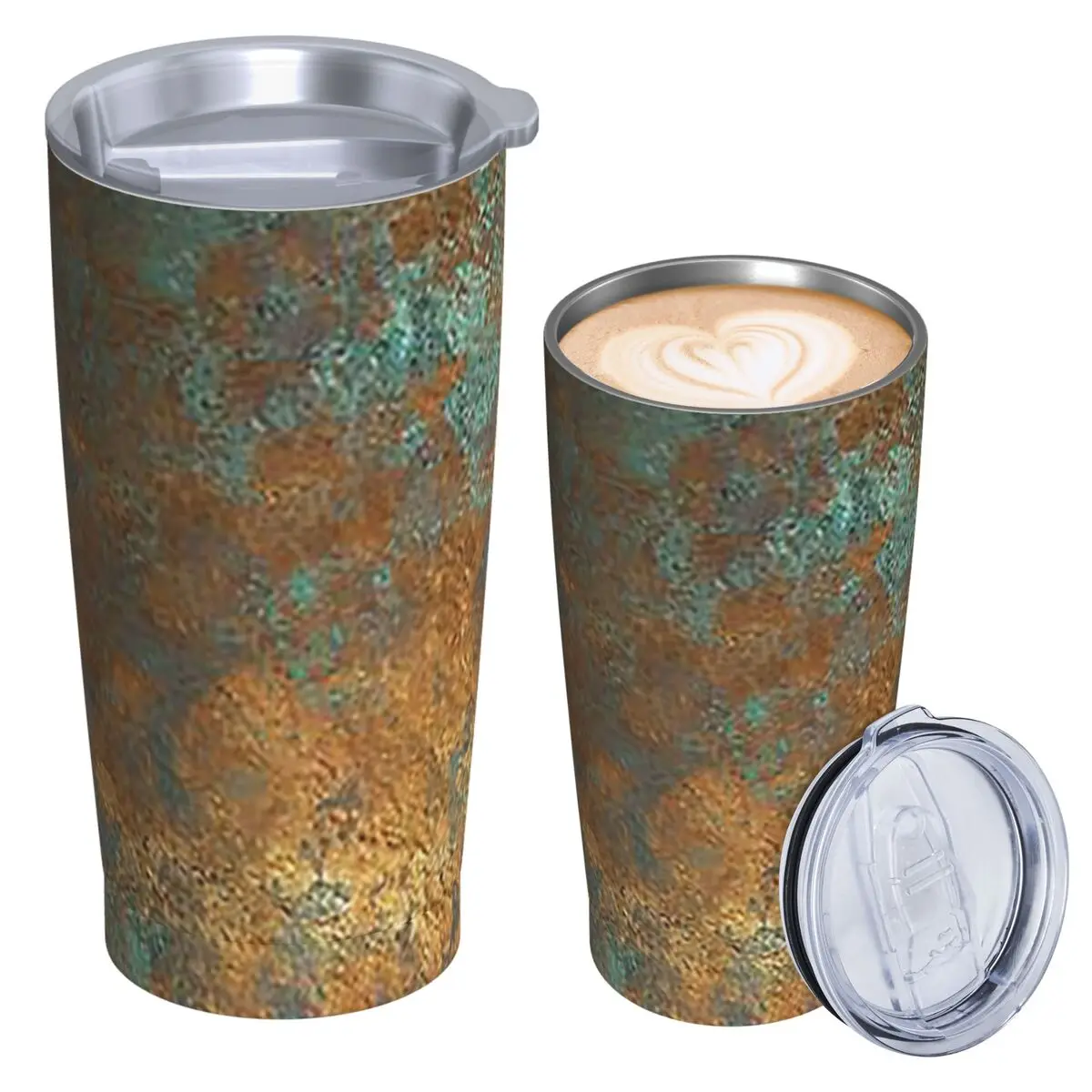 Oxidized Copper Stainless Steel Tumbler Vacuum Insulated Mug Thermal Cold Bottle Straws With Lid 20oz