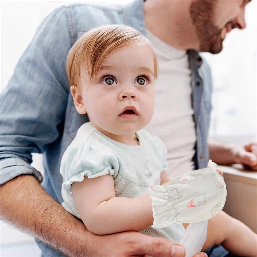 

8 шт. хлопковые варежки для новорожденных, детские защитные перчатки для рук от царапин, мягкие перчатки для младенцев без царапин, детские перчатки против царапин