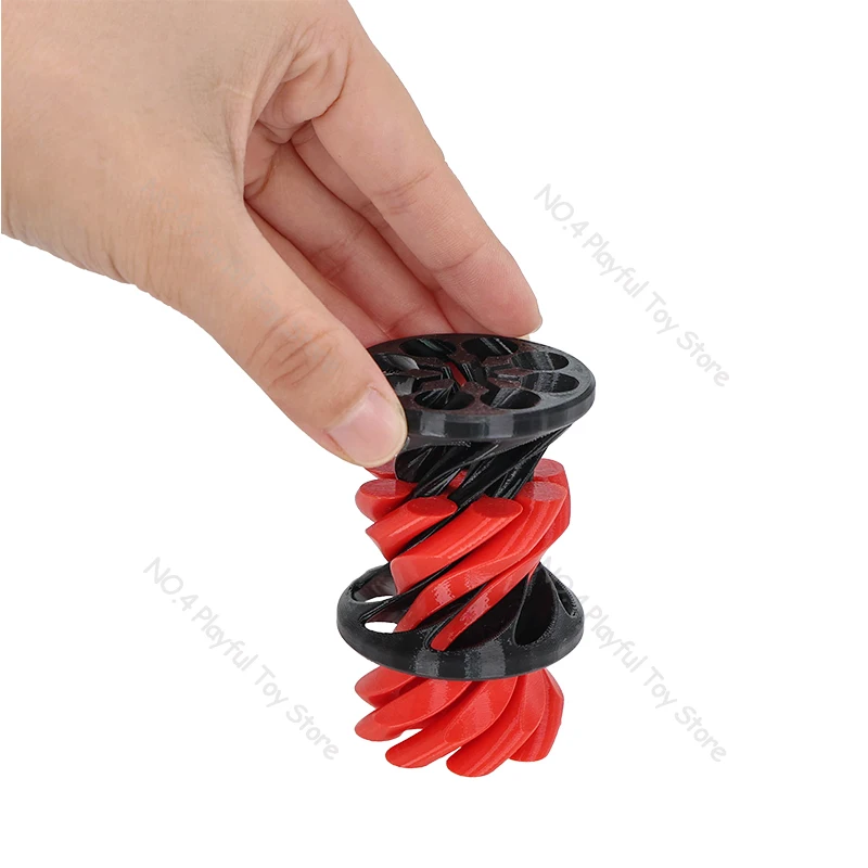 Funny 3D Printed Spiral Cone Toy Impossible Pyramid Passthrough Sculpture Pass Through Pyramid Toy Mini Vortex Thread Illusion