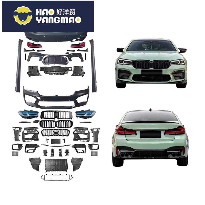 Suitable for 2018-2020 G30/G38/F90 Car Modification Upgrade 2023 BodyKit Front Rear Bumper Engine Hood Taillights BMW 5 Series S