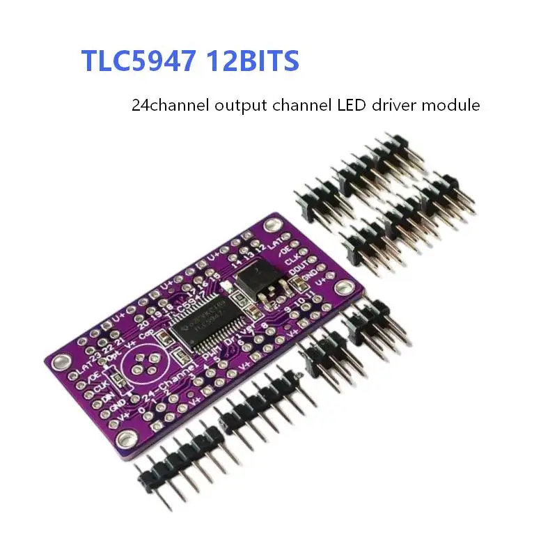TLC5947 12Bit PWM Pulse Width Modulation 24 Channel Output Channel LED Driver Module 3.0-5.5V