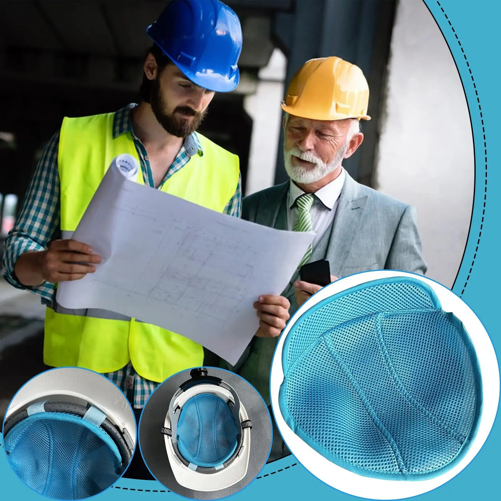 

Hard Hat Liner Head Comfortable Protection Removable Sweat Absorbent Breathable Safety Cushion For Men Construction Riding
