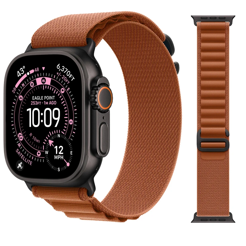 Alpine Loop Armband für Apple Watch Bands Ultra 4 3 2 49mm 44mm 40mm 45mm 46mm 42mm Nylon Correa iWatch Series 12 11 10 9 8 7 6 SE